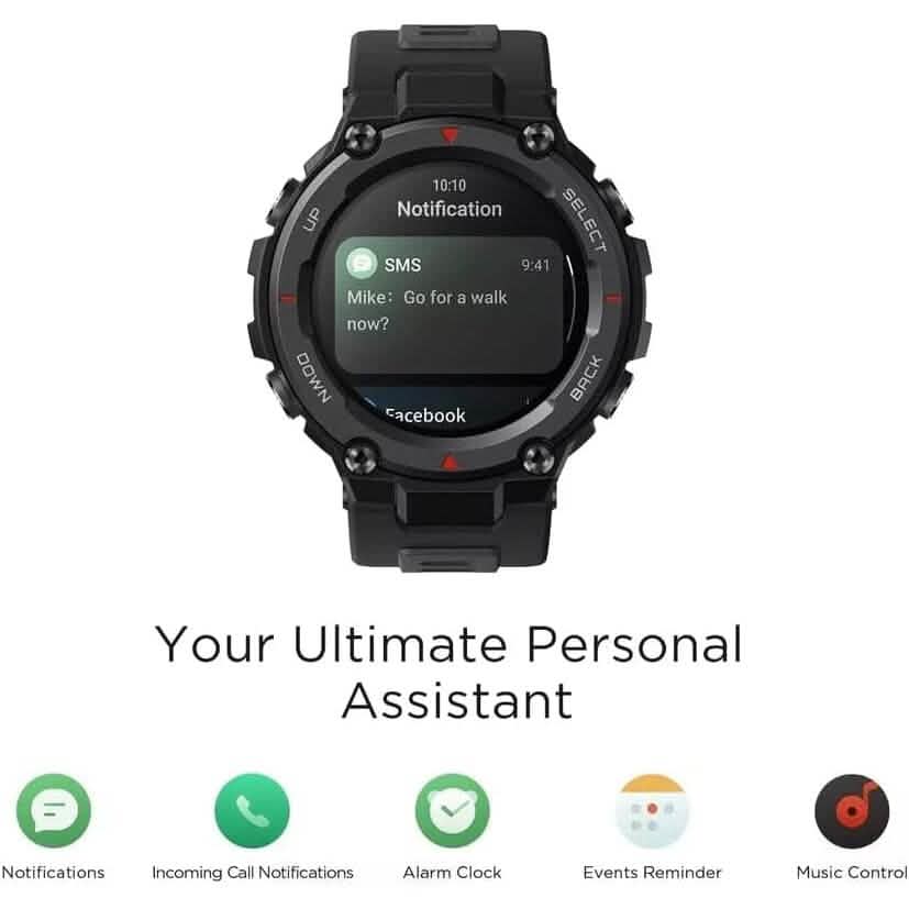 T-Rex Pro Smartwatch für Herren, robuste Outdoor GPS Fitness Watch (Generalüberholt)
