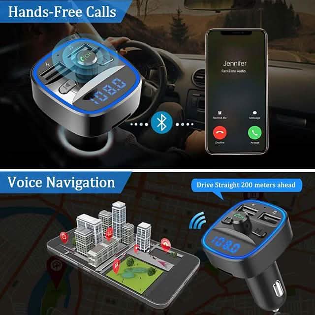T25 Bluetooth 5.0 Auto-FM-Transmitter
