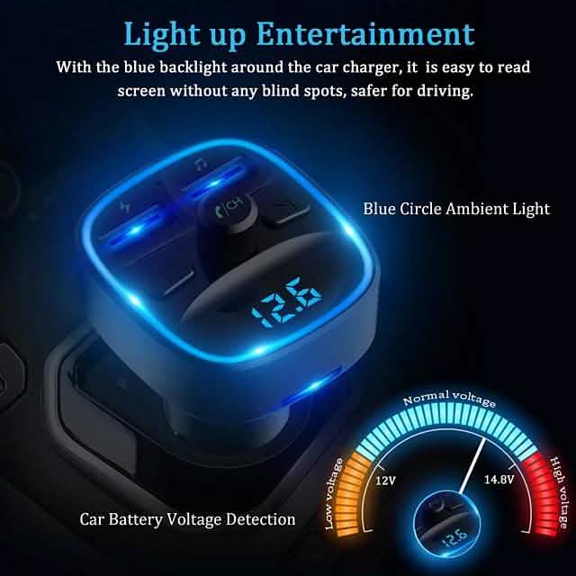 T25 Bluetooth 5.0 Auto-FM-Transmitter