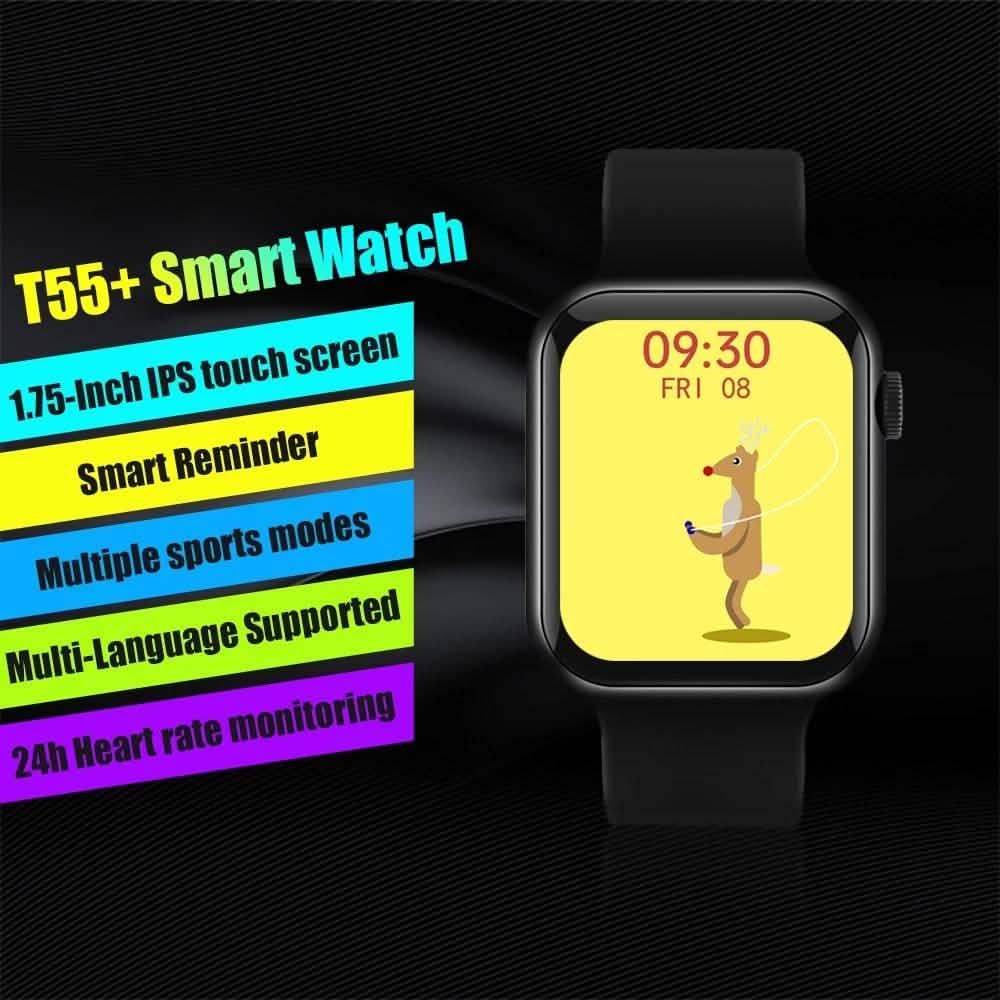 T55+ 1,75-Zoll-IPS-Touchscreen-Smart-Armband-Sportuhr