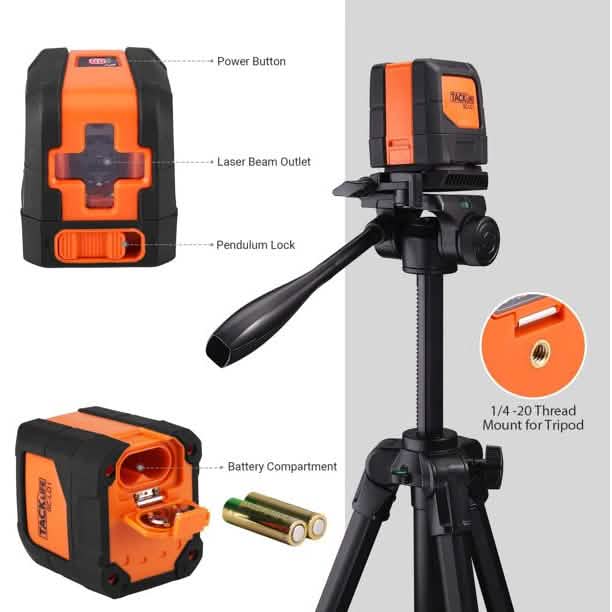 Tacklife Standfuß-Laser-Nivelliergerät