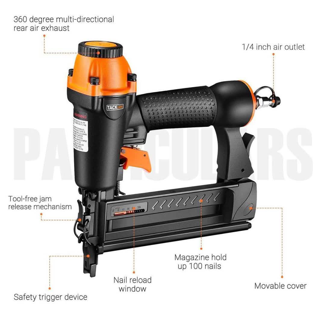 TACKLIFE TK5040-Brad Nailer, Druckluft, 18GA 2-in-1 Nagler