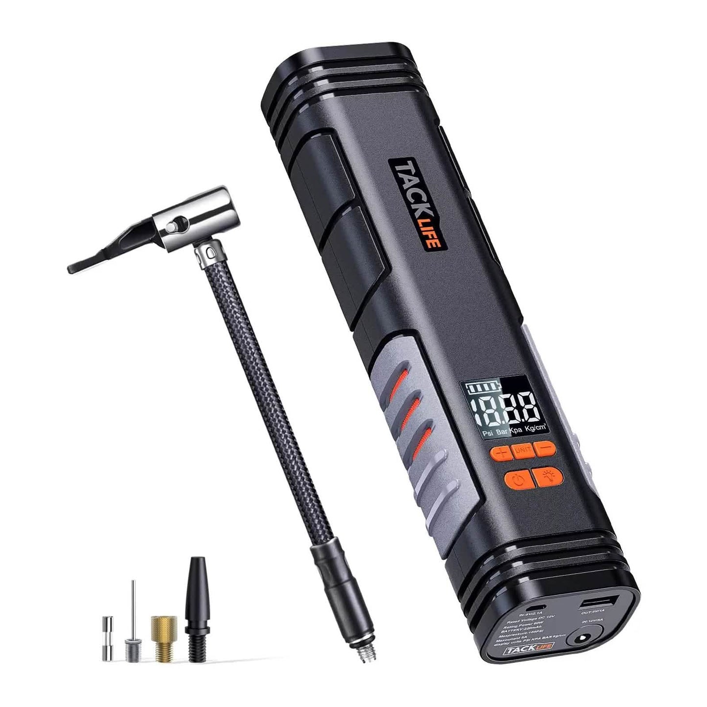 Tacklife X1 Wiederaufladbarer kabelloser Reifenfüller
