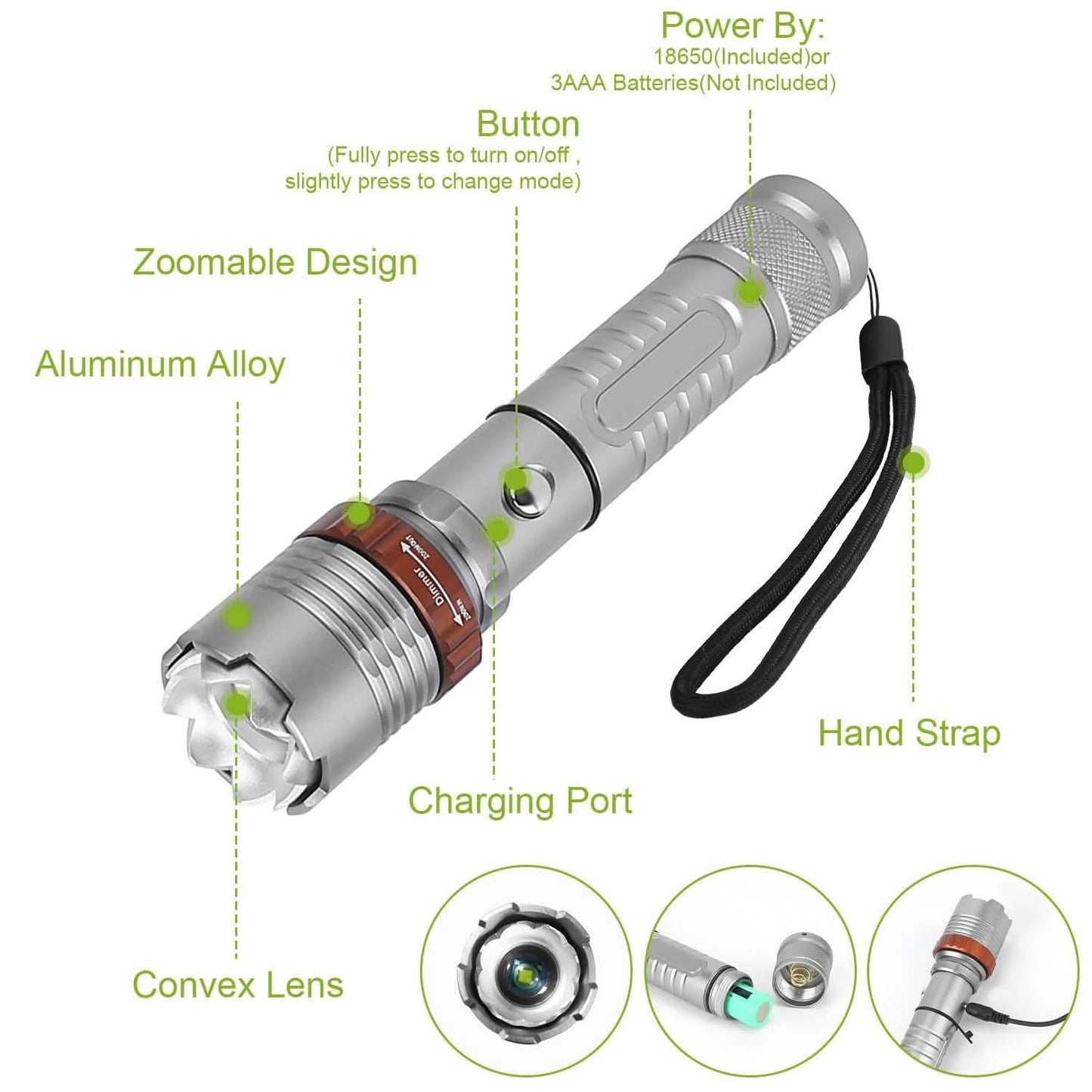 Taktische Militär-LED-Taschenlampe