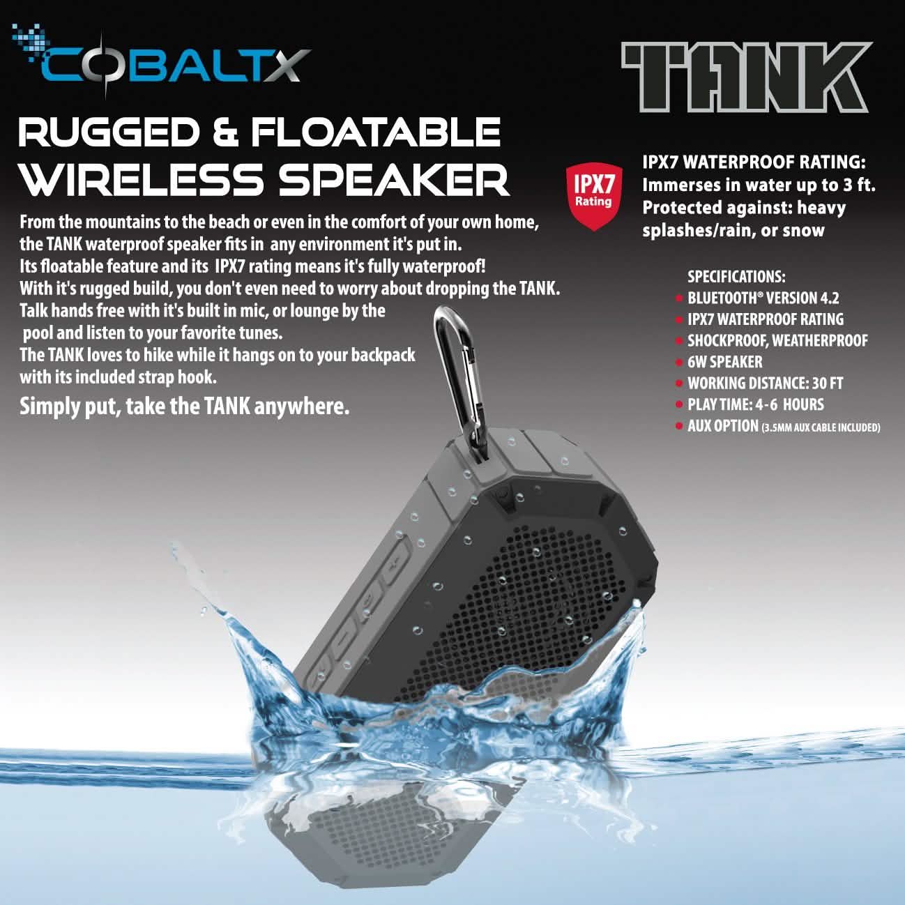Tank Ipx7 Wasserdichter Robuster 10-W-Bluetooth-Lautsprecher – Verschiedene Ausführungen
