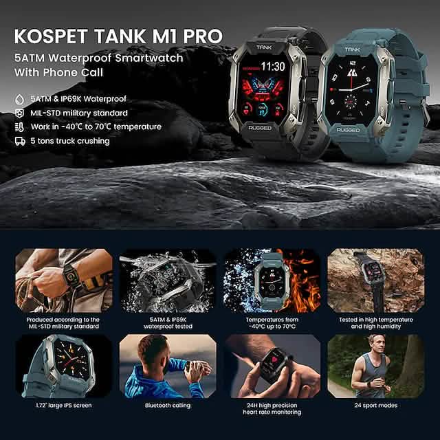 TANK M1 PRO Smart Watch 1,72 Zoll Smartwatch Fitness-Uhr