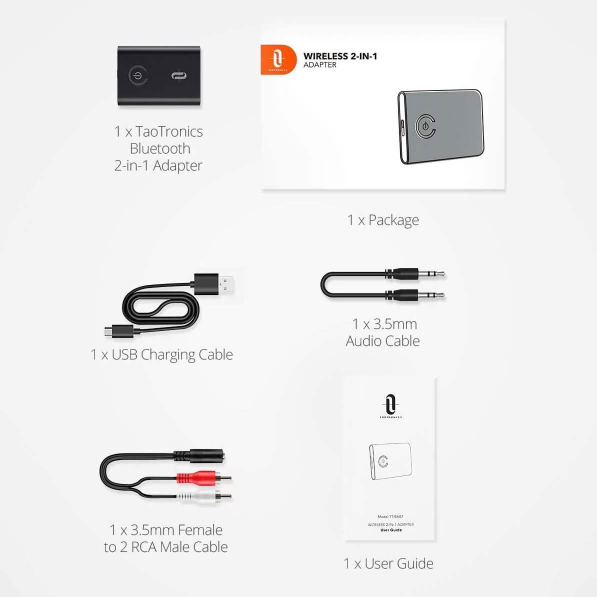 TaoTronics Bluetooth 5.0 Sender und Empfänger