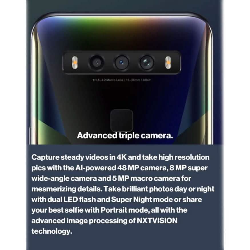 TCL 10 5G UW 128GB Smartphone Grau Verizon (Generalüberholt)