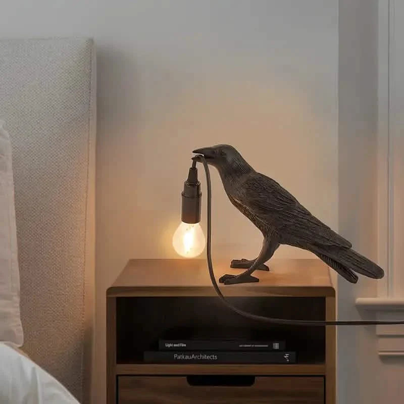 Die Gothic-Krähe-USB-Port-Lampe