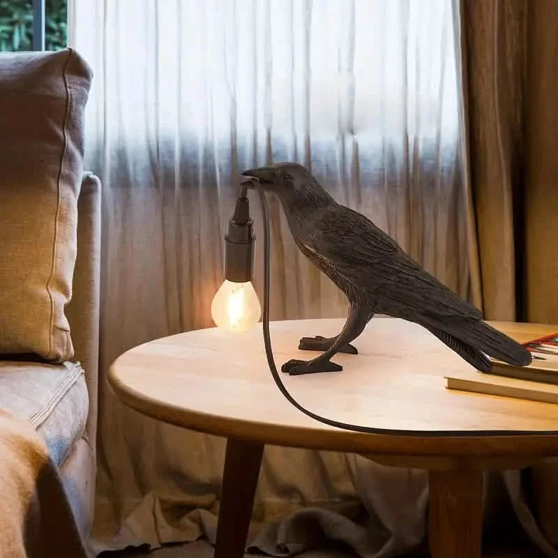 Die Gothic-Krähe-USB-Port-Lampe