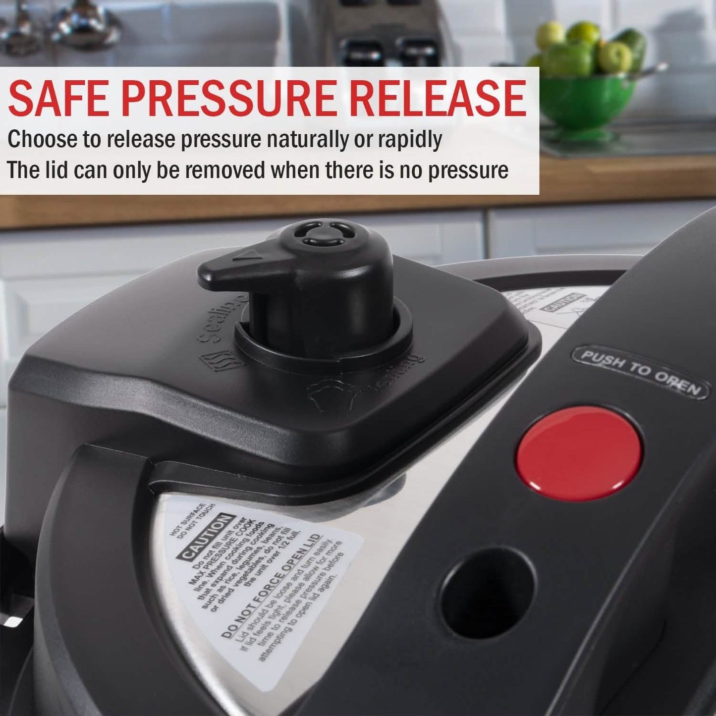 Thomson 9-in-1 Druck-, Schongarer, Heißluftfritteuse und mehr, mit 6,5 QT Fassungsvermögen