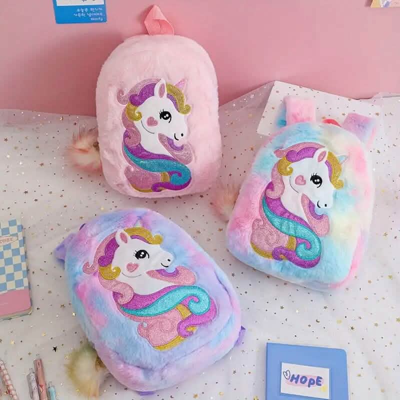 Tie-Dye Stoff Einhorn Umhängetasche für Mädchen
