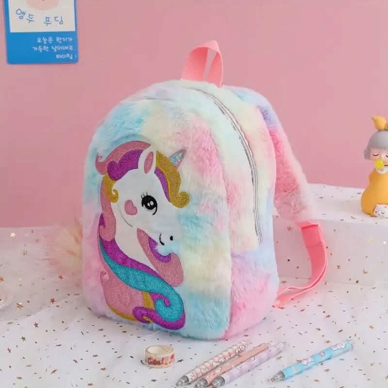 Tie-Dye Stoff Einhorn Umhängetasche für Mädchen