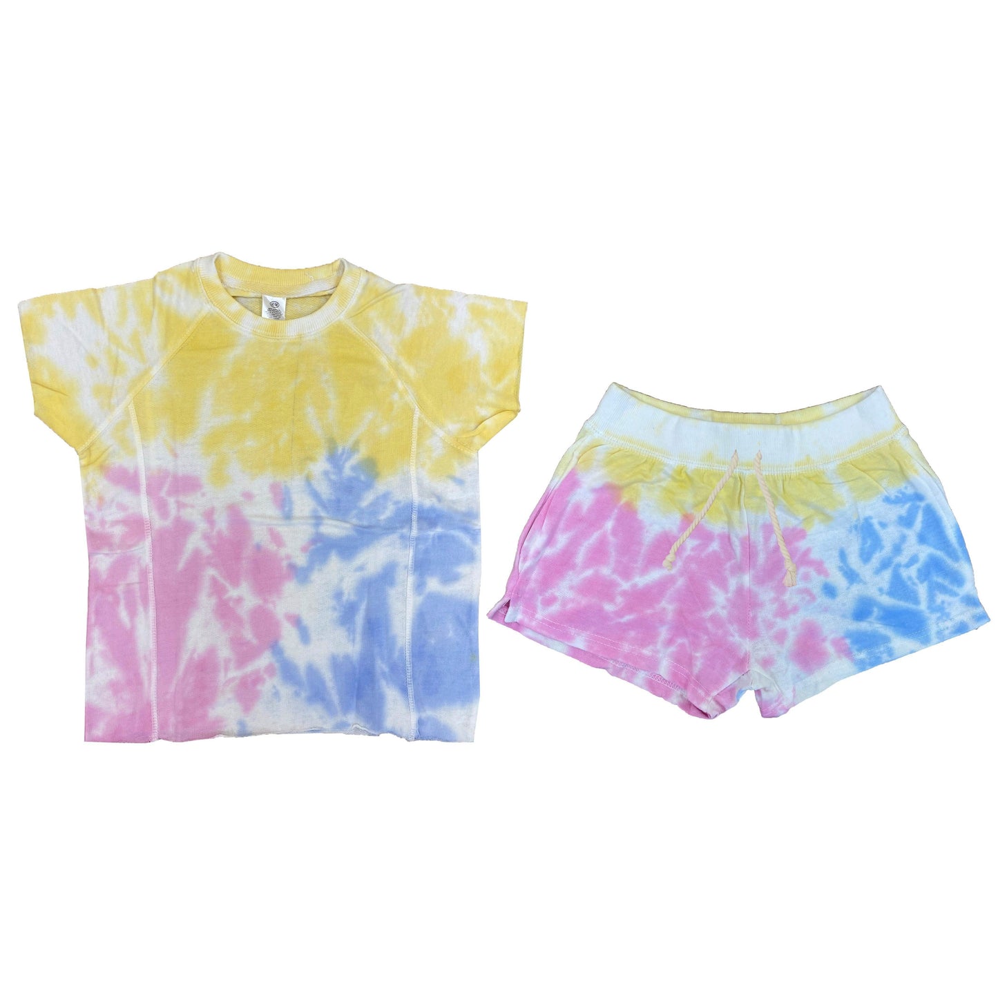 Tie-Dye T-Shirt- und Shorts-Loungewear-Sets