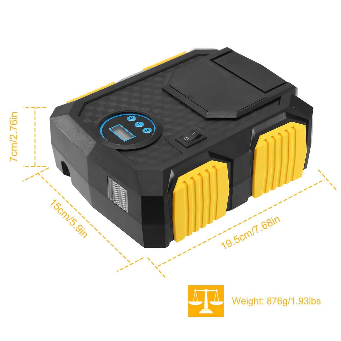 Reifenfüller 12V DC 120W 150PSI mit LCD elektrischer Luftkompressor
