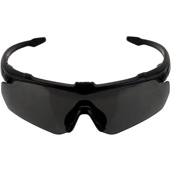 ToopMount Taktische Schutzbrille Anti-Beschlag, ANSI Z87.1 Schießbrille mit 3 austauschbaren Gläsern (Generalüberholt)