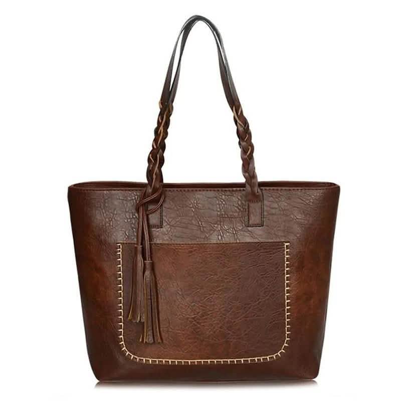 Vintage-Handtasche aus Kunstleder für Damen