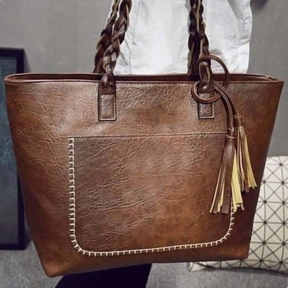 Vintage-Handtasche aus Kunstleder für Damen