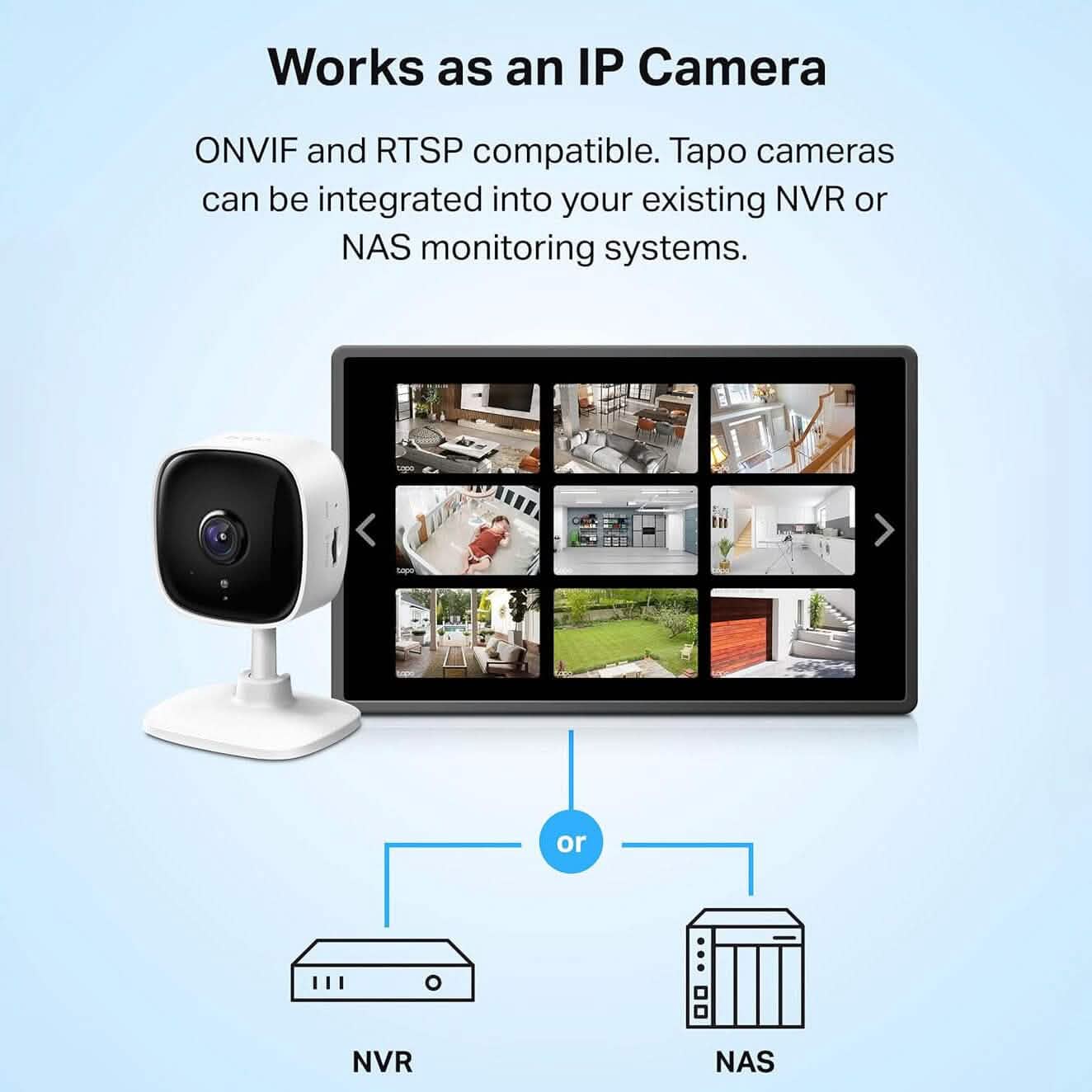 TP-Link Tapo 1080P Überwachungskamera für Innenbereiche als Babyphone (Generalüberholt)