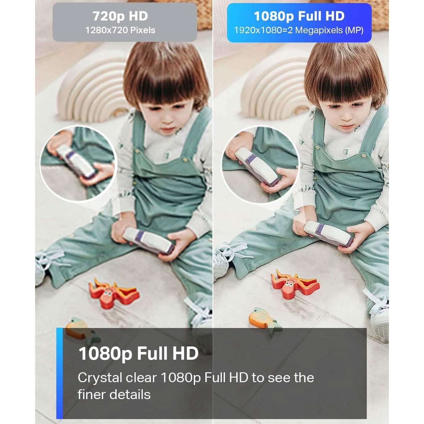TP-Link Tapo 1080P Überwachungskamera für Innenbereiche als Babyphone (Generalüberholt)