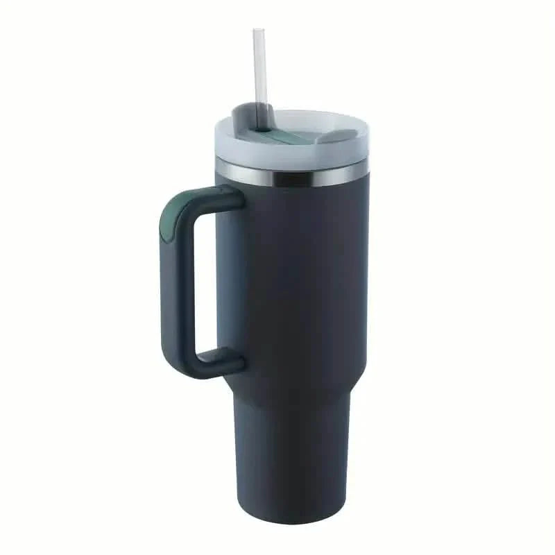 Becher mit Henkel und Strohhalmdeckel, auslaufsicherer Reisekaffeebecher 40oz