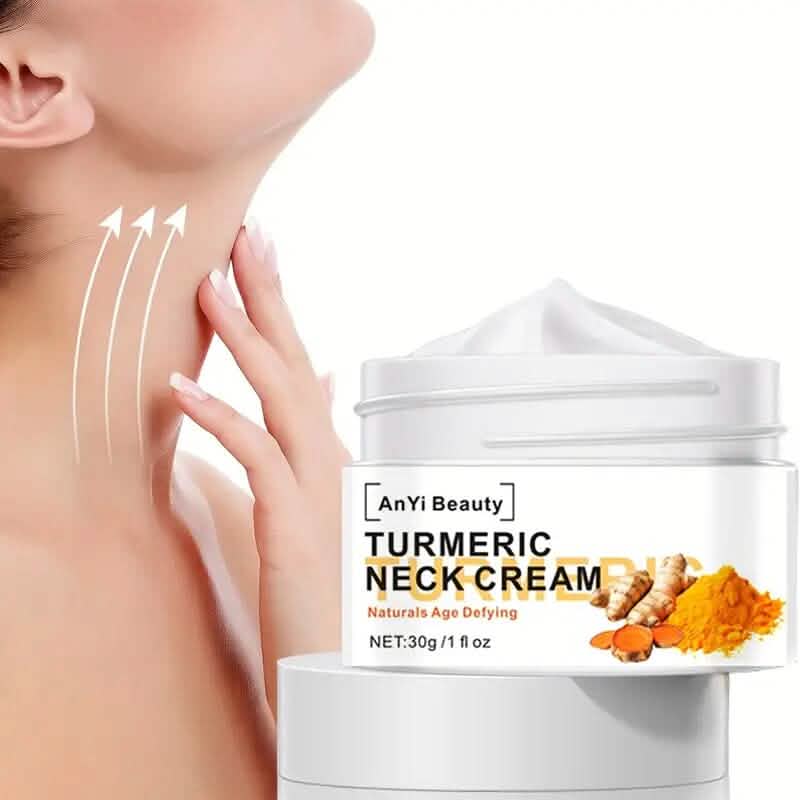 Kurkuma Halsstraffungscreme Gesichtsfeuchtigkeitscreme mit Retinol, Kollagen und Hyaluronsäure