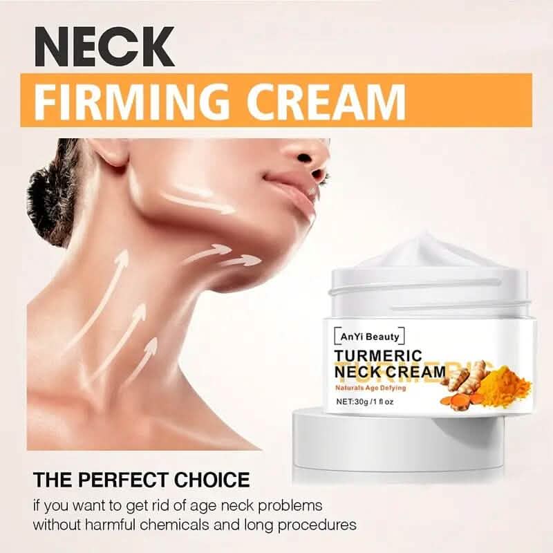 Kurkuma Halsstraffungscreme Gesichtsfeuchtigkeitscreme mit Retinol, Kollagen und Hyaluronsäure
