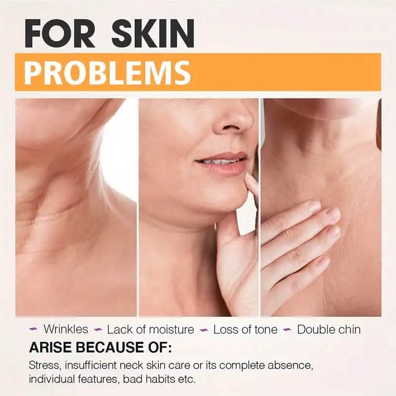 Kurkuma Halsstraffungscreme Gesichtsfeuchtigkeitscreme mit Retinol, Kollagen und Hyaluronsäure