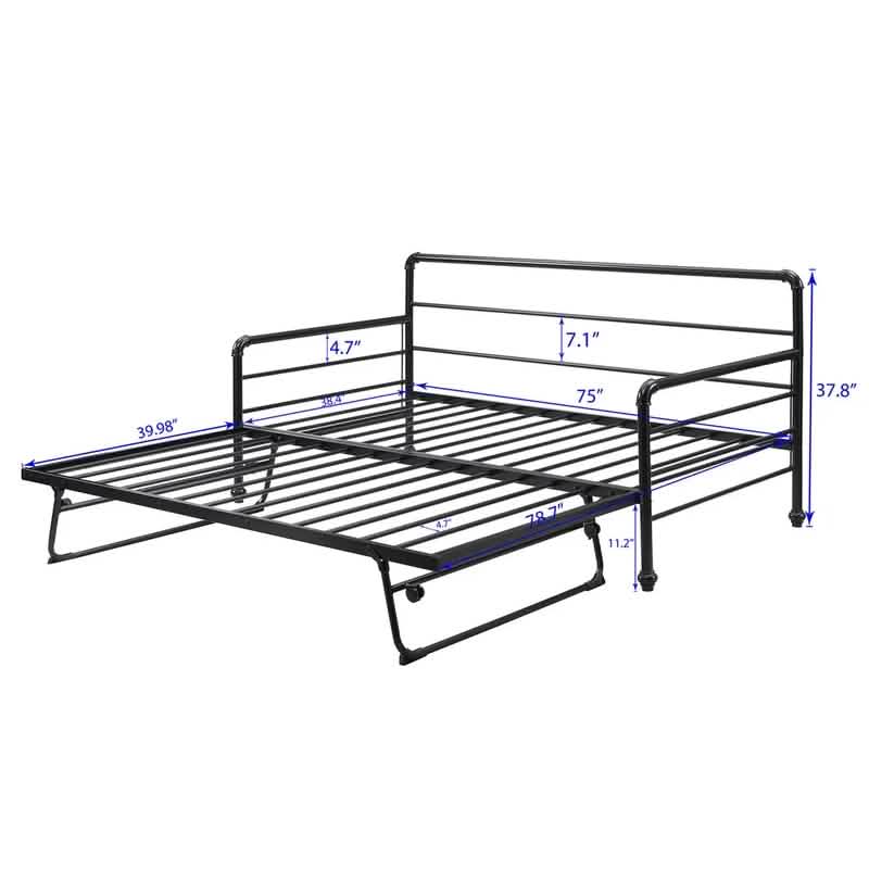Einzel-Tagesbett mit ausziehbarem Unterbett
