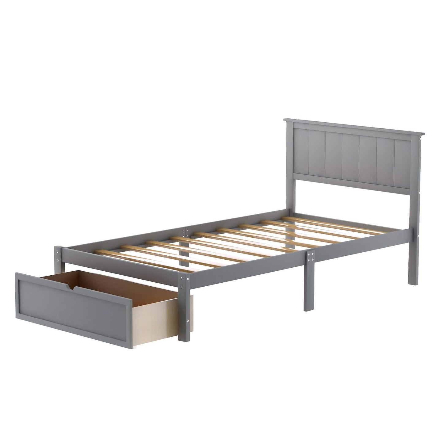 Einzelbett-Plattformrahmen mit Stauraum