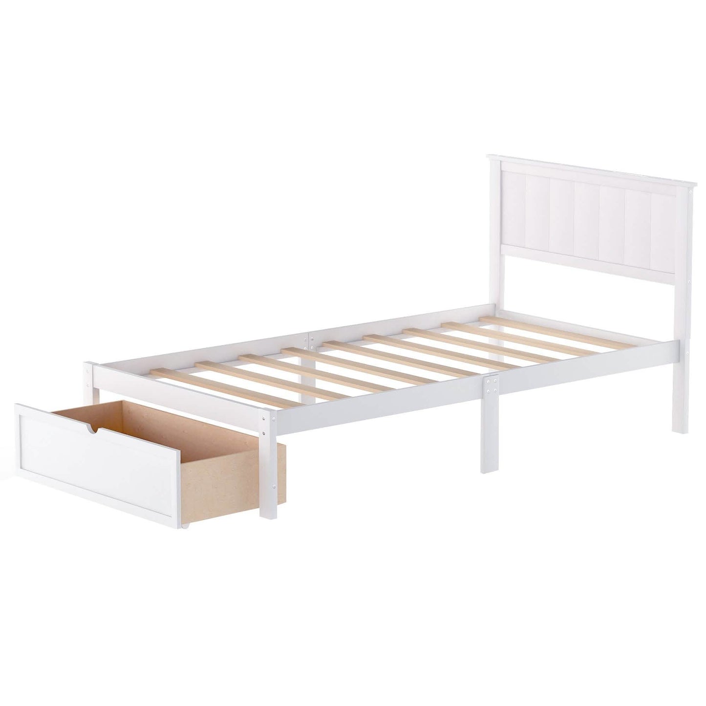 Einzelbett-Plattformrahmen mit Stauraum