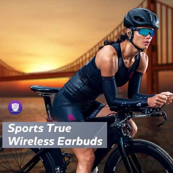 TWS Bluetooth Kopfhörer mit Mikrofon Sport Ohrbügel LED-Anzeige