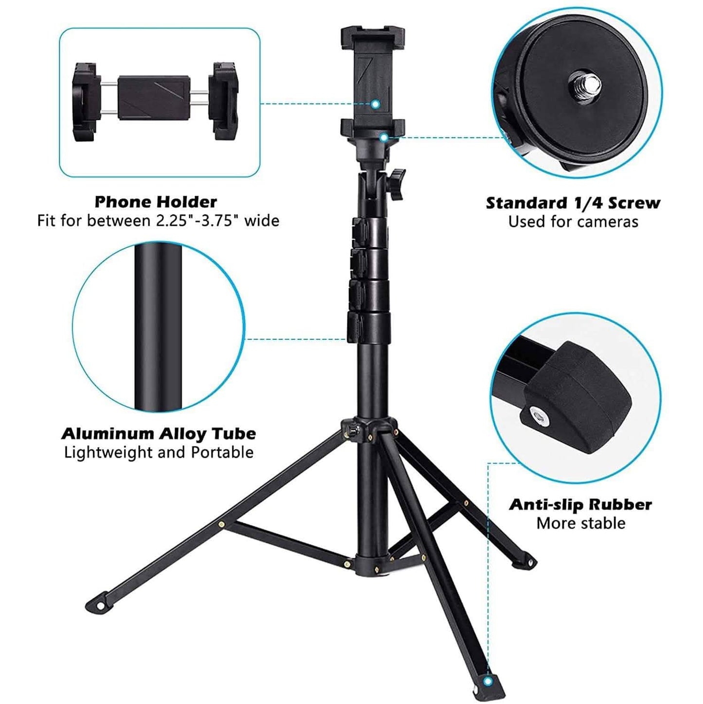UBeesize 51" ausziehbares Stativ mit Bluetooth-Fernbedienung
