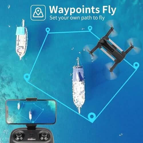 UDIRC faltbare RC Drohne FPV WiFi Quadrocopter mit 720P HD Kamera & 2 Akkus U73