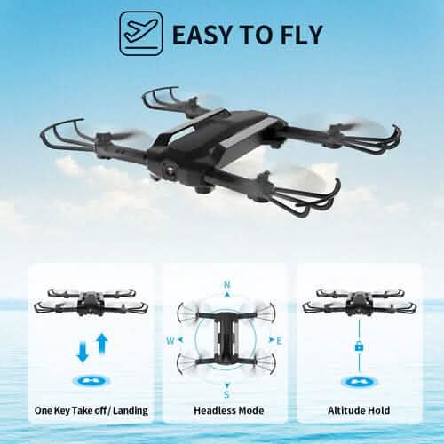 UDIRC faltbare RC Drohne FPV WiFi Quadrocopter mit 720P HD Kamera & 2 Akkus U73