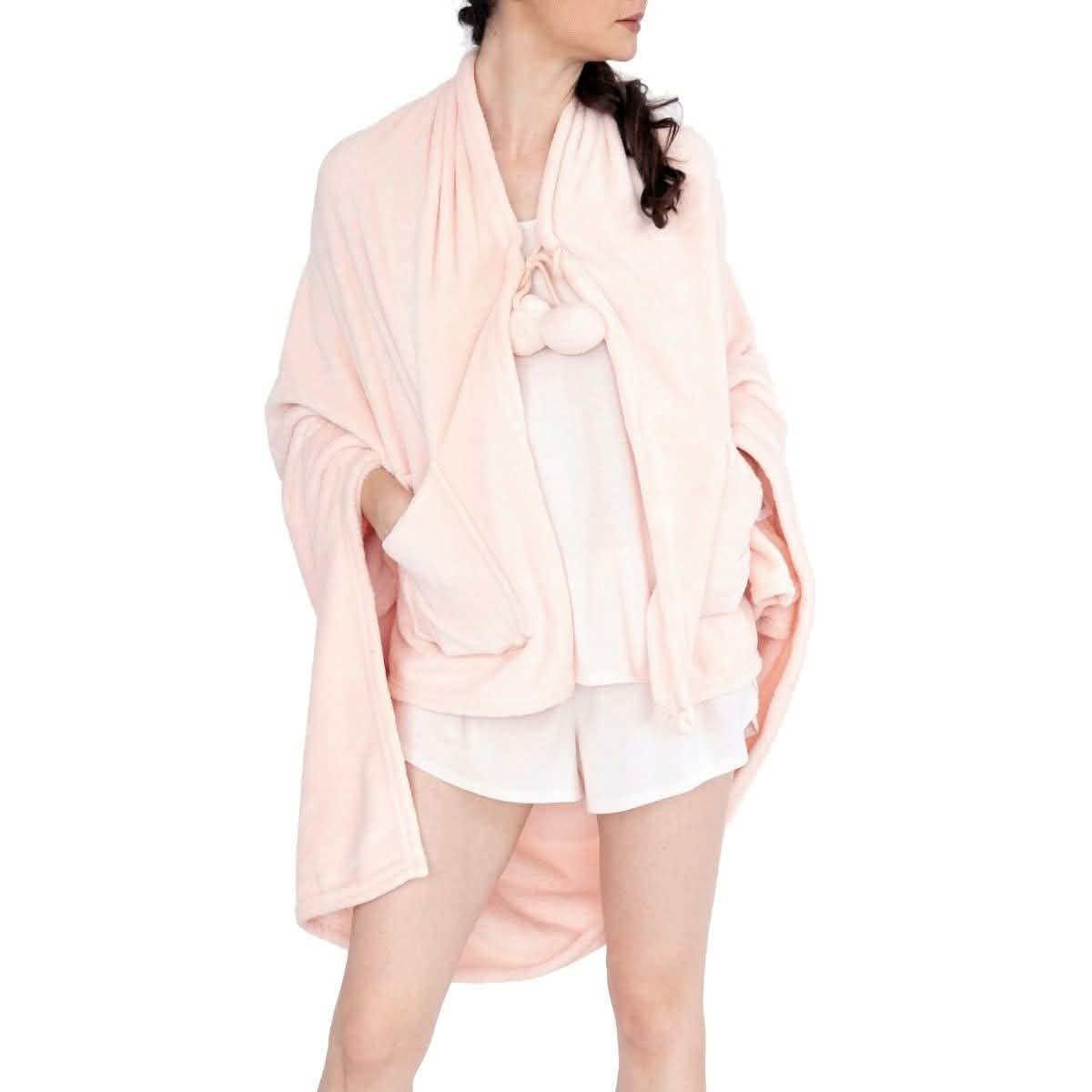 Ultraweiche Decke aus Kunstfell-Fleece zum Anziehen
