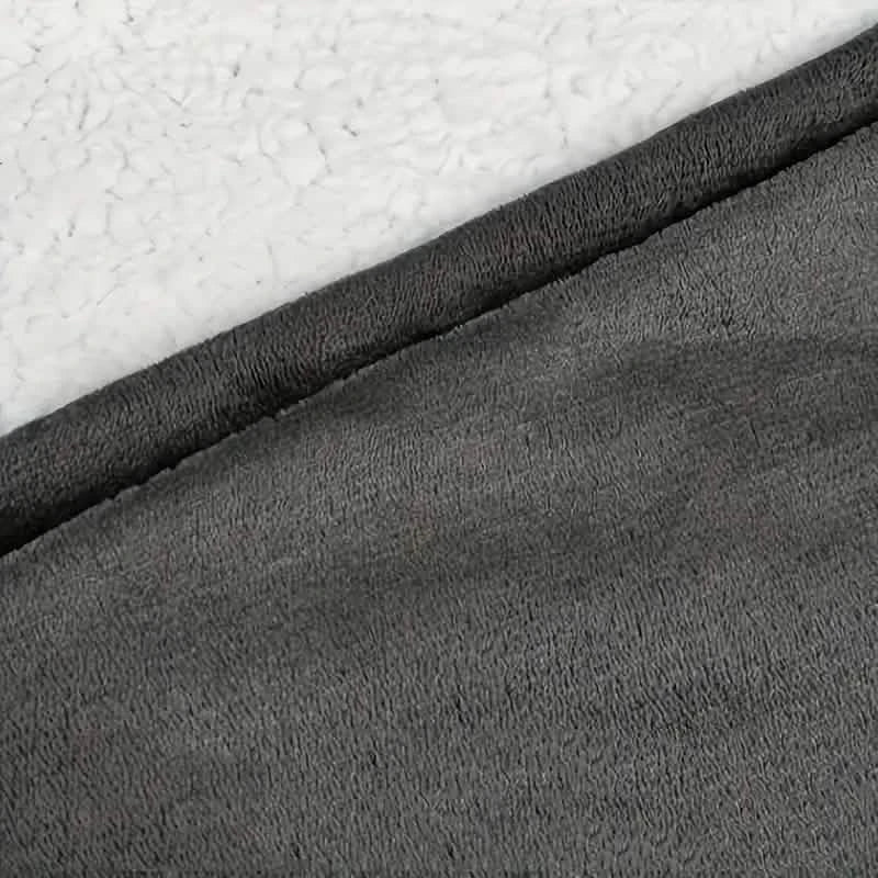 Ultraweiche Sherpa-Fleece-Kapuzendecke – Kuscheliger, übergroßer tragbarer Kuschelpulli