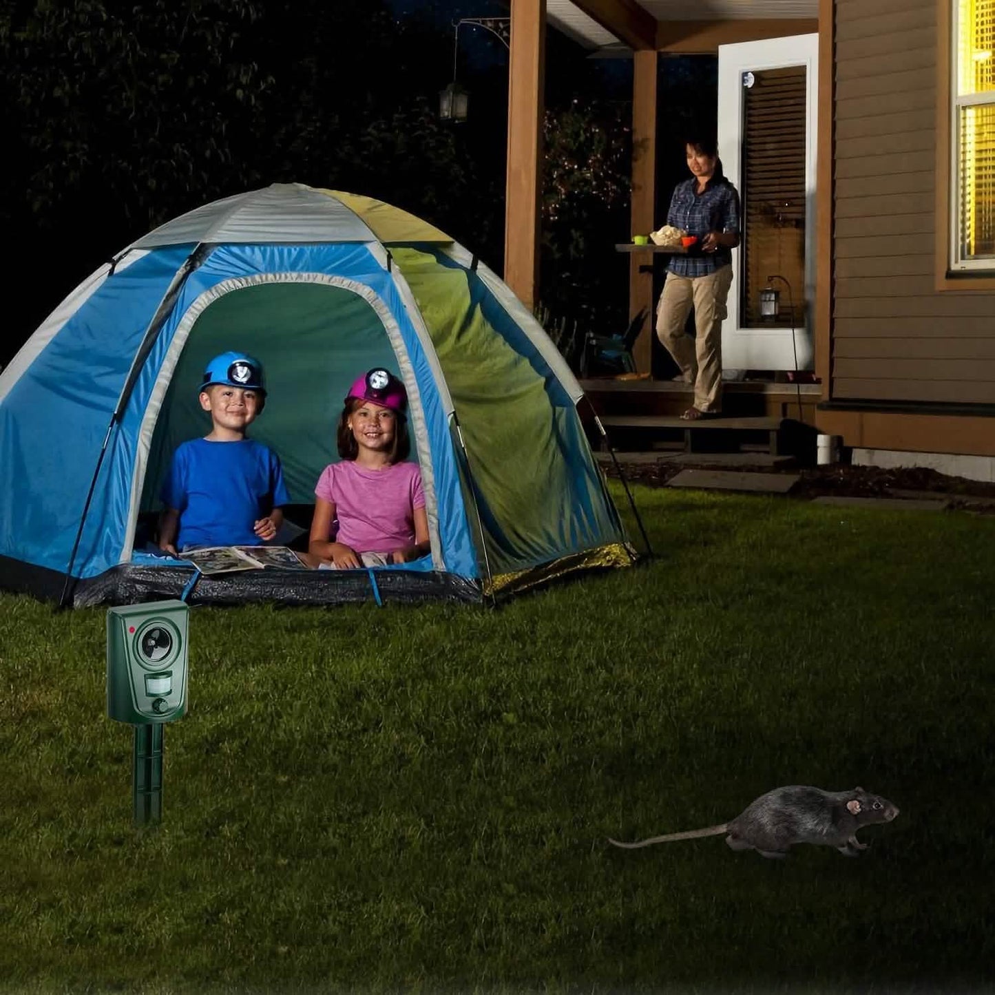 Ultraschall-Tierabwehr IP4 Wasserdicht Bewegungssensor Repellent mit blinkendem LED-Licht
