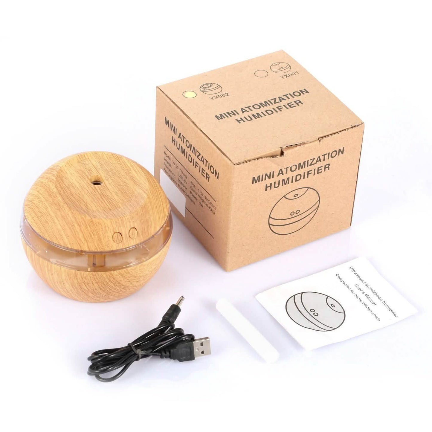Ultraschall-Aroma-Diffusor aus Holzmaserung