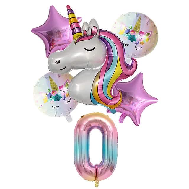Einhorn-Luftballons für Geburtstagsdekorationen