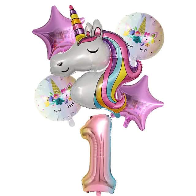 Einhorn-Luftballons für Geburtstagsdekorationen