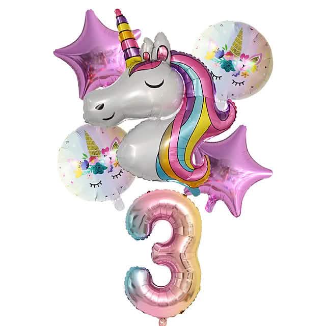 Einhorn-Luftballons für Geburtstagsdekorationen