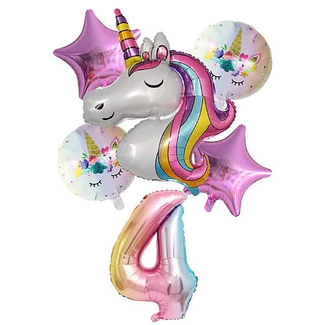 Einhorn-Luftballons für Geburtstagsdekorationen