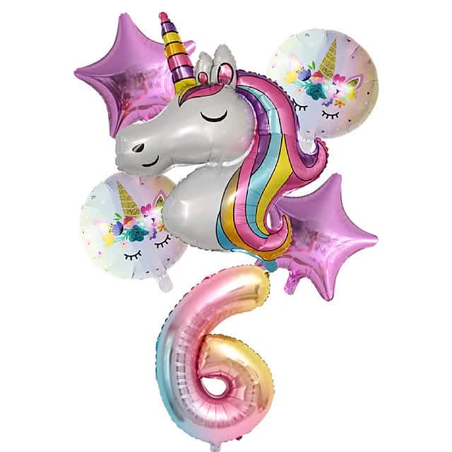 Einhorn-Luftballons für Geburtstagsdekorationen