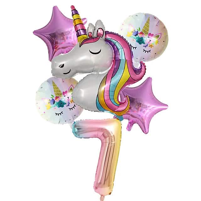 Einhorn-Luftballons für Geburtstagsdekorationen