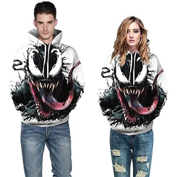 Unisex 3D Muster Venom Bedruckte Hoodies