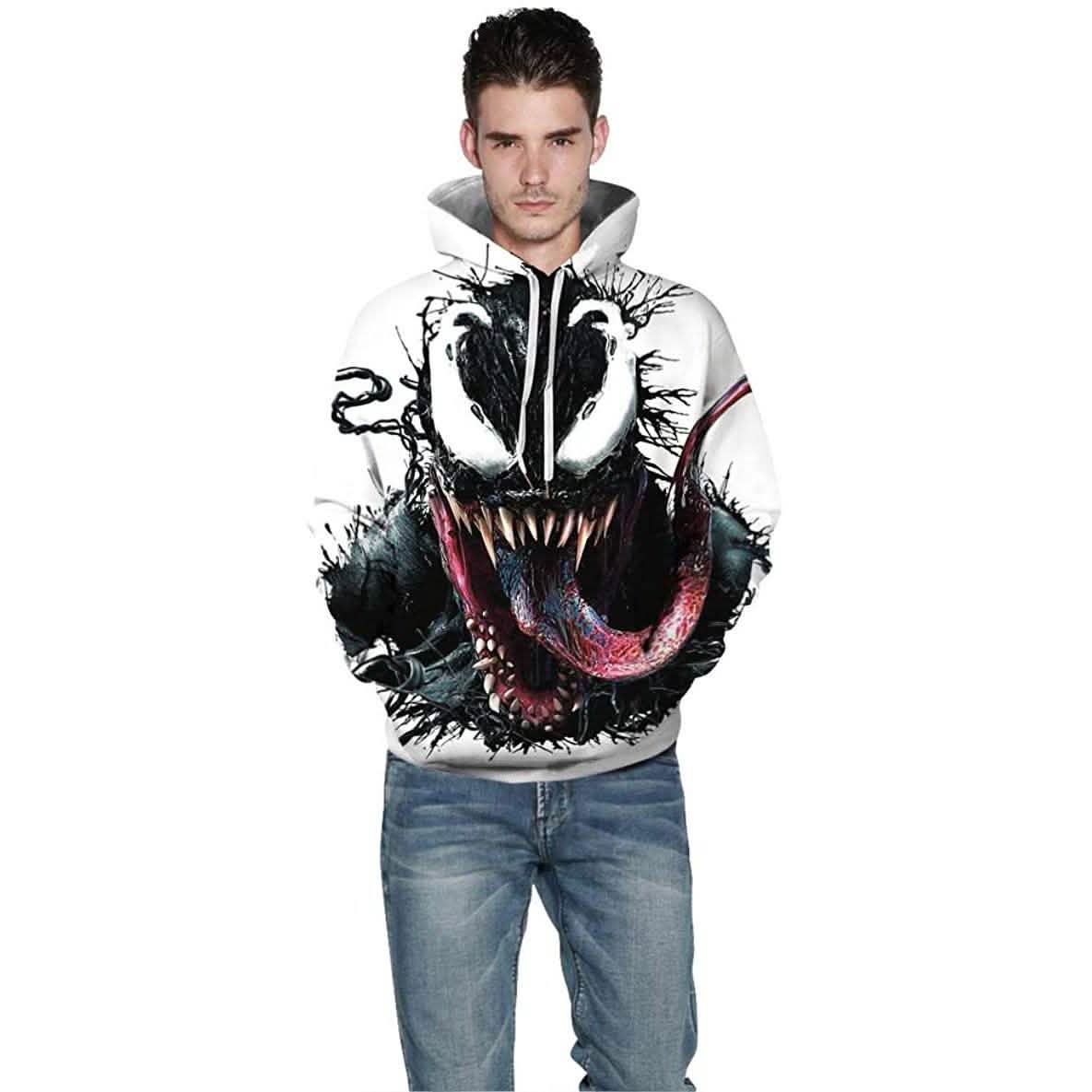 Unisex 3D Muster Venom Bedruckte Hoodies