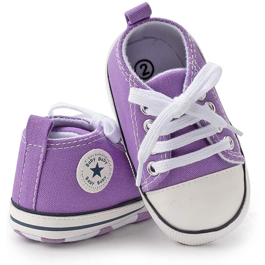 Unisex High Top Sneaker Weiche rutschfeste Sohle Neugeborenen-Denimschuhe