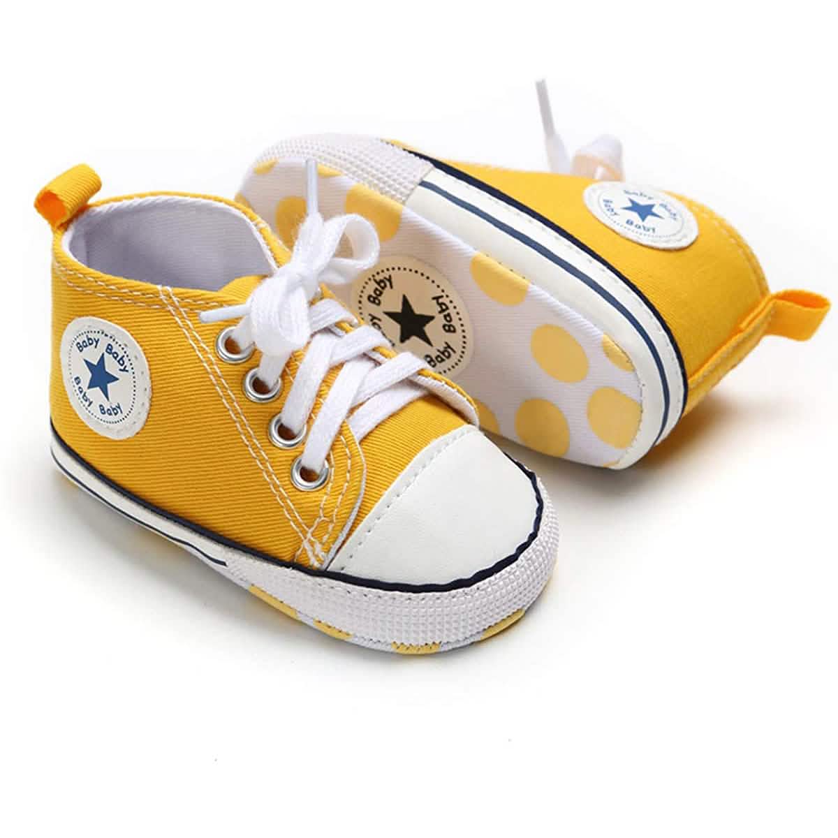 Unisex High Top Sneaker Weiche rutschfeste Sohle Neugeborenen-Denimschuhe