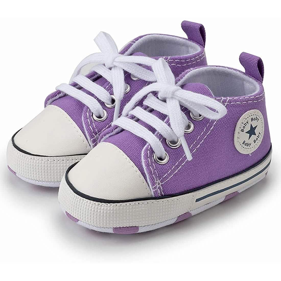 Unisex High Top Sneaker Weiche rutschfeste Sohle Neugeborenen-Denimschuhe